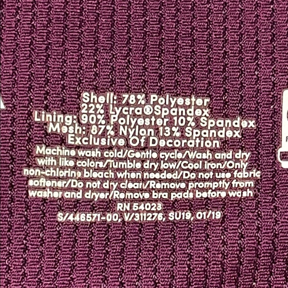 Athleta Womens Contender Stripe Bra in Beach Plum Sz XL PowerLift Support - Picture 7 of 9